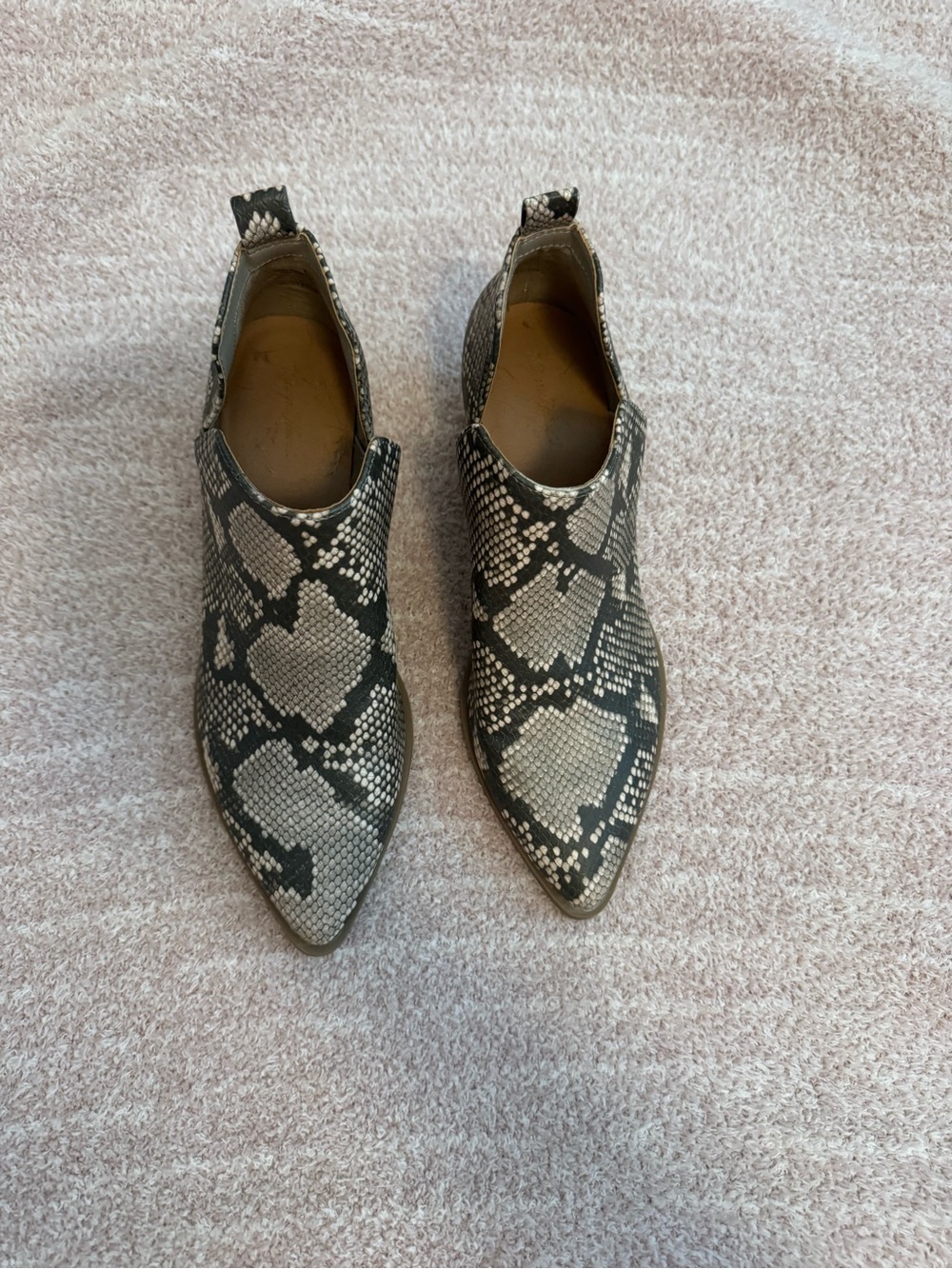 Universal Thread Cari Snake Print Cut Out Ankle Booties